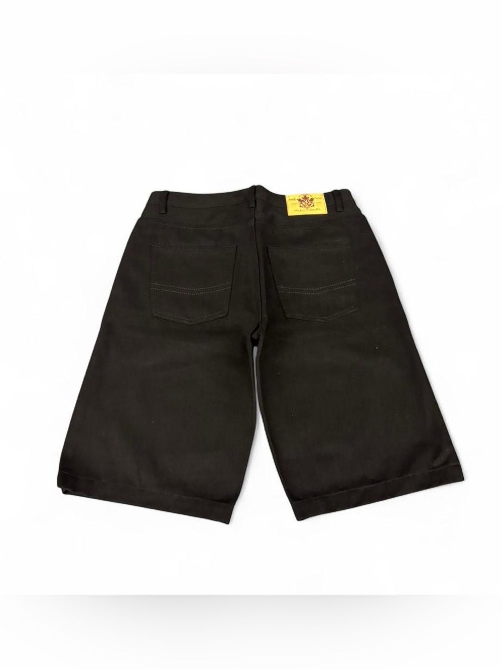 VTG Y2K Beyond The Limit black baggy jorts raw denim skater hip hop sz 34